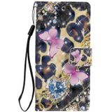 For Galaxy Note 10 3D Painted Pattern Horizontal Flip Leather Case  with Wallet & Holder & Card Slots & Lanyard(Pink Butterfly)