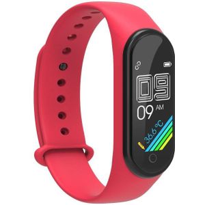 M4S 0.96 inch TFT Color Screen IP67 Waterproof Smart Wristband Support Body Temperature Monitoring / Heart Rate Monitoring / Blood Pressure Monitoring(Red)