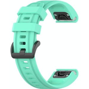 Voor Garmin Fenix 7S 20mm Solid Color Silicone Quick Release Strap (Lake Blue)