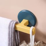 5 PCS T-shaped Household Wall-mounted Towel Rack Bathroom Towel Bar(Blue Yellow)