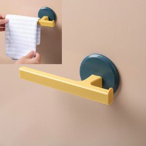 5 PCS T-shaped Household Wall-mounted Towel Rack Bathroom Towel Bar(Blue Yellow)