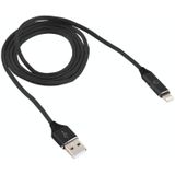 Multifunction 1m 3A 8 Pin Male & 8 Pin Female to USB Nylon Braided Data Sync Charging Audio Cable(Black)