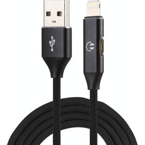 Multifunction 1m 3A 8 Pin Male & 8 Pin Female to USB Nylon Braided Data Sync Charging Audio Cable(Black)
