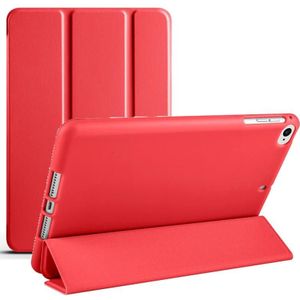Voor iPad mini 5 / 4 / 3 / 2 / 1 3-opvouwbare TPU horizontale flip lederen tablethoes met houder