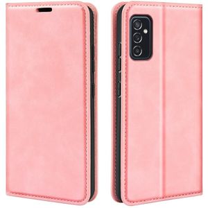 Voor Samsung Galaxy M52 5G Retro-Skin Magnetische Zuigleer Case Met Houder & Card Slots & Wallet (Pink)