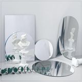 5 PCS Acrylic Geometric Mirror Reflector Photo Props Shooting Background  Colour: Round Diameter 14cm