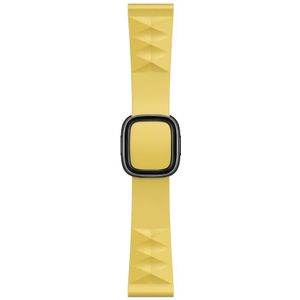 Modern Style Silicone Replacement Strap Watchband For Apple Watch Series 7 & 6 & SE & 5 & 4 40mm  / 3 & 2 & 1 38mm  Style:Black Buckle(Yellow)