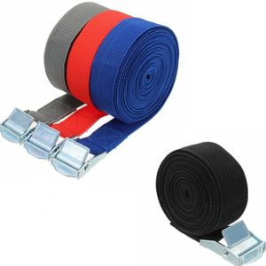 Car Tension Rope Luggage Strap Belt Auto Car Boat Fixed Strap with Alloy Buckle Random Color Delivery Length:5m