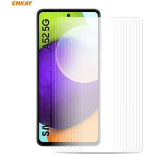 For Samsung Galaxy A52 5G / 4G 10 PCS ENKAY Hat-Prince 0.26mm 9H 2.5D Curved Edge Tempered Glass Film