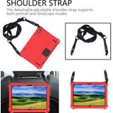 For Lenovo Tab E10 TB-X104F Honeycomb Design EVA + PC Material Four Corner Anti Falling Flat Protective Shell with Strap(Red+Black)