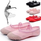 2 paar flats zachte ballet schoenen Latin yoga dans sport schoenen voor kinderen & volwassen  schoenmaat: 38 (wit)