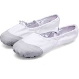 2 paar flats zachte ballet schoenen Latin yoga dans sport schoenen voor kinderen & volwassen  schoenmaat: 38 (wit)