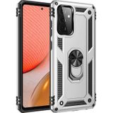 For Samsung Galaxy A72 5G / 4G Shockproof TPU + PC Protective Case with 360 Degree Rotating Holder(Silver)