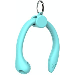 For AirPods 1 / 2 / AirPods Pro / Huawei FreeBuds 3 Wireless Earphones Silicone Anti-lost Lanyard Ear Hook(Mint Green)