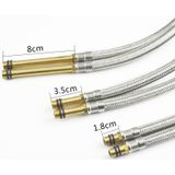 4 PCS Weave Stainless Steel Flexible Plumbing Pipes Cold Hot Mixer Faucet Water Pipe Hoses High Pressure Inlet Pipe  Specification: 40cm 8cm Copper Rod