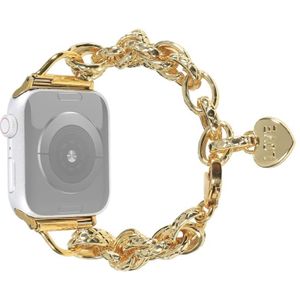 Roestvrijstalen hart hanger horlogband voor Apple Watch Series 7 41mm / 6 & SE & 5 & 4 40mm / 3 & 2 & 1 38mm