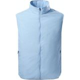 Refrigeration Heatstroke Prevention Outdoor Ice Cool Vest Overalls with Fan  Size:S(Light Blue)