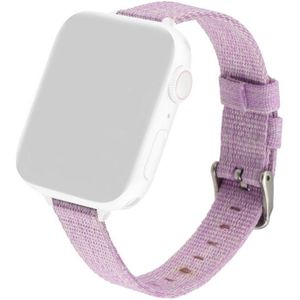 Woven Canvas Nylon Wrist Strap Watch Band For Series 6 & SE & 5 & 4 44mm / 3 & 2 & 1 42mm(Purple)