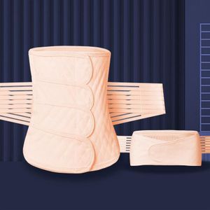 Postpartum Abdomen Belt Corset Belt Can Wear Elastic Abdomen Belt In All Seasons  Size: L(Complexion Two-piece Set)