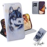 For Samsung Galaxy Note 20 Ultra Coloured Drawing Horizontal Flip Leather Case  with Holder & Card Slots & Wallet(White Wolf)