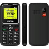 UNIWA V171 Mobile Phone  1.77 inch  1000mAh Battery  21 Keys  Support Bluetooth  FM  MP3  MP4  GSM  Dual SIM  with Docking Base (Black)