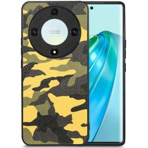 Voor Honor X9A camouflage lederen achterkant telefoonhoesje