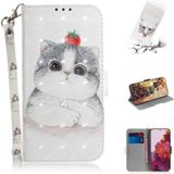 For Samsung Galaxy S30 Ultra 3D Colored Drawing Horizontal Flip Leather Case with Holder & Card Slots & Wallet & Lanyard(Cute Cat)