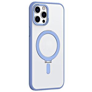 Voor iPhone 12 Pro Skin Feel MagSafe schokbestendig telefoonhoesje met houder