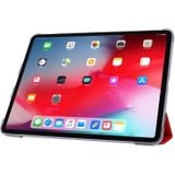 For iPad Pro 11(2020) TPU Silk Texture Three-fold Horizontal Flip Leather Case with Holder(Red)