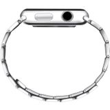 Bamboe gezamenlijke magnetische staal vervangende band horlogeband voor Apple Watch Series 7 41mm / 6 & SE & 5 & 4 40mm / 3 & 2 & 1 38mm