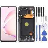 Original Super AMOLED Material LCD Screen and Digitizer Full Assembly With Frame for Samsung Galaxy Note10 Lite(Black)