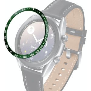 For Samsung Galaxy Watch 3 41mm Smart Watch Steel Bezel Ring  E Version(Army Green White Letter)