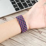 Plastic Buckle Mixed Color Nylon Braided Single Loop Replacement Watchbands For Apple Watch Series 6 & SE & 5 & 4 44mm / 3 & 2 & 1 42mm  Size:S(Camouflage Red)