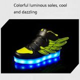 Kinderen kleurrijke lichte schoenen LED opladen lichtgevende schoenen  grootte: 33 (wit)