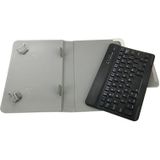 Universal Leather Case with Separable Bluetooth Keyboard and Holder for 10.1 inch Tablet PC(White)