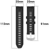 For Garmin instinct 2S 20mm Silicone Solid Color Watch Band(Black)