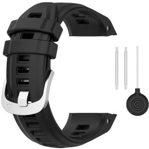 For Garmin instinct 2S 20mm Silicone Solid Color Watch Band(Black)