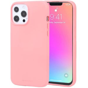 GOOSPERY SOFT FEELING Liquid TPU Shockproof Soft Case For iPhone 13 Pro Max(Pink)