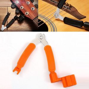 Gitaar string veranderende tool set string trimmer kronkelende string kronkelende drie-in-één klem gitaar accessoires (gele WIHOUT papier jam)