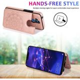 For Huawei Mate 20 Lite Double Buckle Mandala Pattern PU+TPU Protective Case with Card Slots & Holder & Photo Frame(Rose Gold)