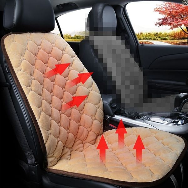 45 X45cm Electric Seat Cushion USB Heated Office Home Car Seat Cushion  Heating Warmer Pads Winter Hot Plush Warm Seat Cover