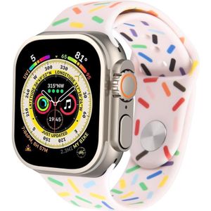 Regenboog regendruppels siliconen horlogeband voor Apple Watch SE 2023 40 mm