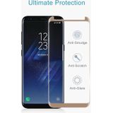 For Galaxy S8+ / G955 0.26mm 9H Surface Hardness 3D Explosion-proof Non-full Screen Curved Case Friendly Tempered Glass Film(Gold)