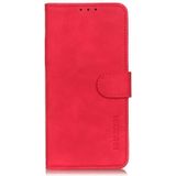 Voor Motorola Moto G50 KHAZNEH Retro Texture PU + TPU horizontale flip lederen case met houder en kaart slots &portemonnee (rood)