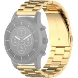 22mm Steel Wrist Strap Watch Band for Fossil Hybrid Smartwatch HR  Male Gen 4 Explorist HR / Male Sport (Gold)