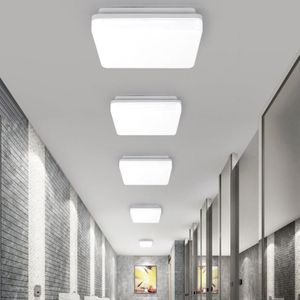 LED Ceiling Lamp Waterproof Moisture-Proof Dustproof Supply Light Bathroom Balcony Lamp  Power source: 330mm 36W(Square White Light)