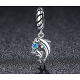 S925 Sterling Silver Pendant Dolphin Beads DIY Bracelet Necklace Accessories