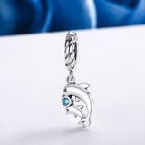 S925 Sterling Silver Pendant Dolphin Beads DIY Bracelet Necklace Accessories