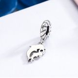 S925 Sterling Silver Pendant Dolphin Beads DIY Bracelet Necklace Accessories