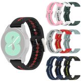 Voor Samsung Galaxy Watch4 40mm tweekleurige siliconen ademende riem (olijfgroen + zwart)